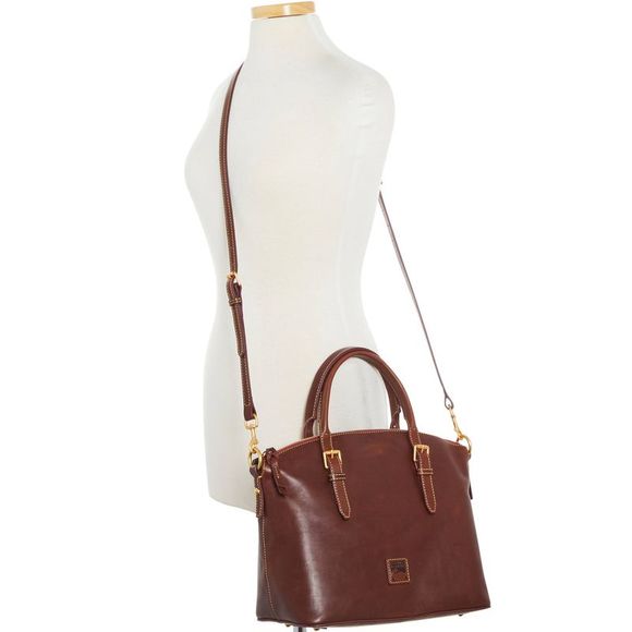 Dooney & Bourke Florentine Domed Satchel - Chestnut - Picture 4 of 4